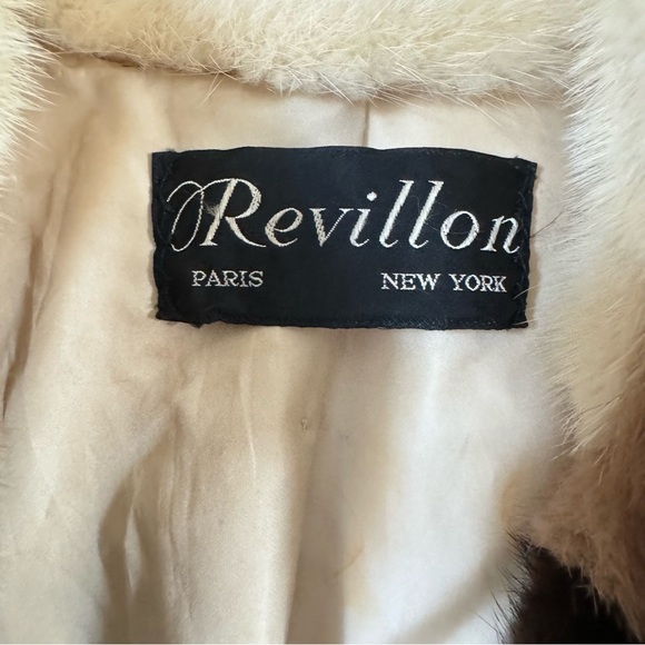 Vintage Mink Coat Saks Fifth Avenue Real Fur Stripe Blonde Retro 1960s Mod Small - Picture 9 of 15